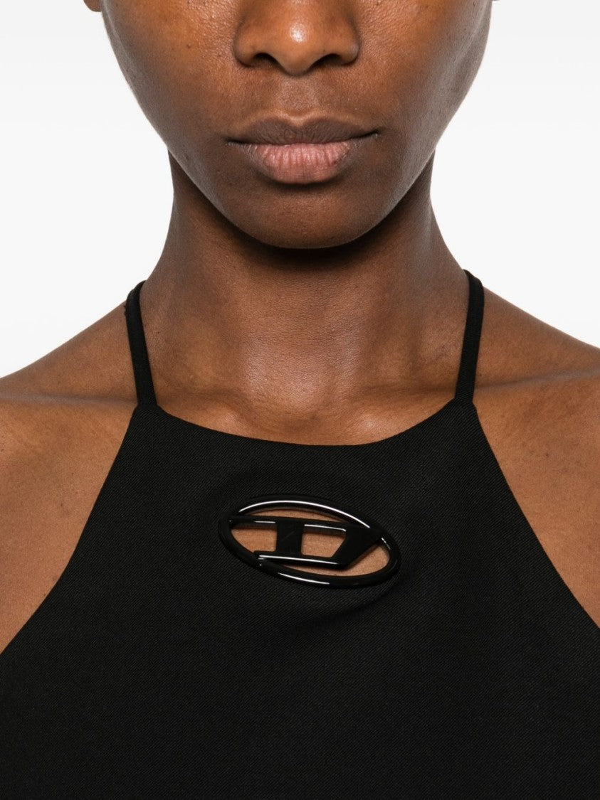 Diesel Black Halterneck Cutout A-Line Dress
