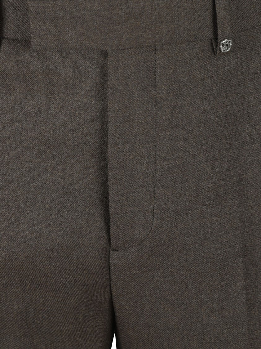 Burberry Tailored Straight Leg Wool Trousers