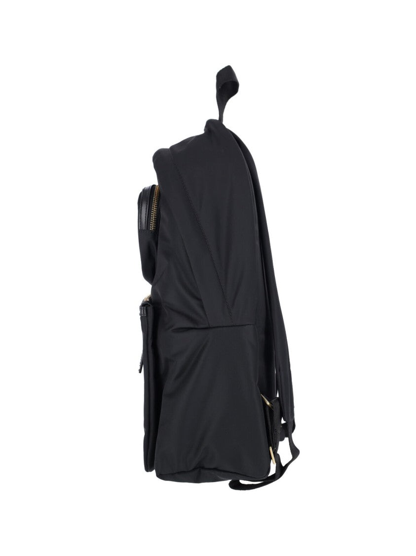 Anya Hindmarch Black Nylon Travel Backpack With Leather Accents