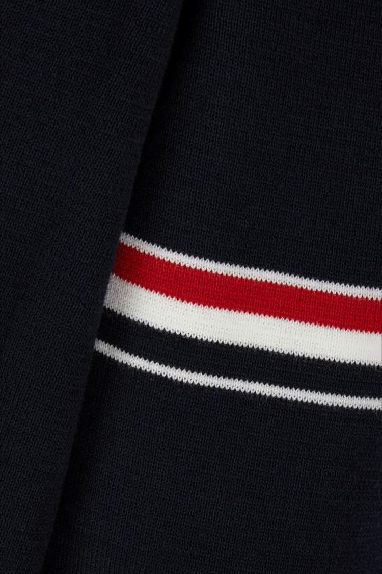 Thom Browne Navy Blue Cotton Sweater