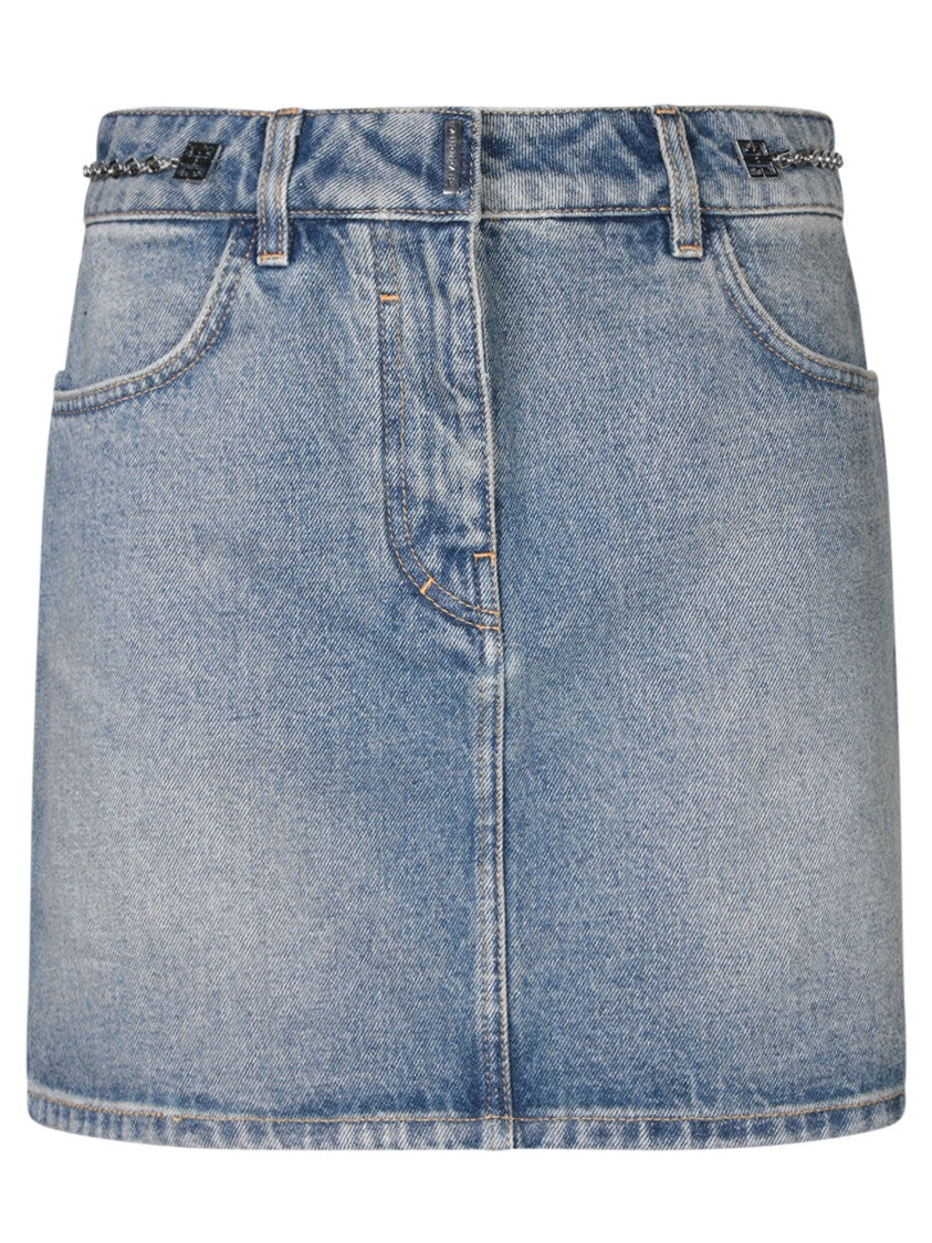 Givenchy Blue Denim Skirts