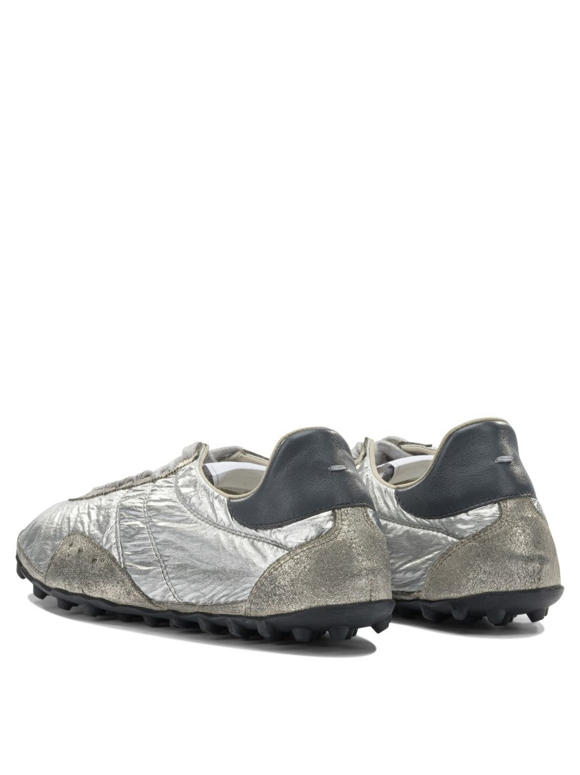 Maison Margiela Retro-Inspired Sneakers With Metallic Lamé