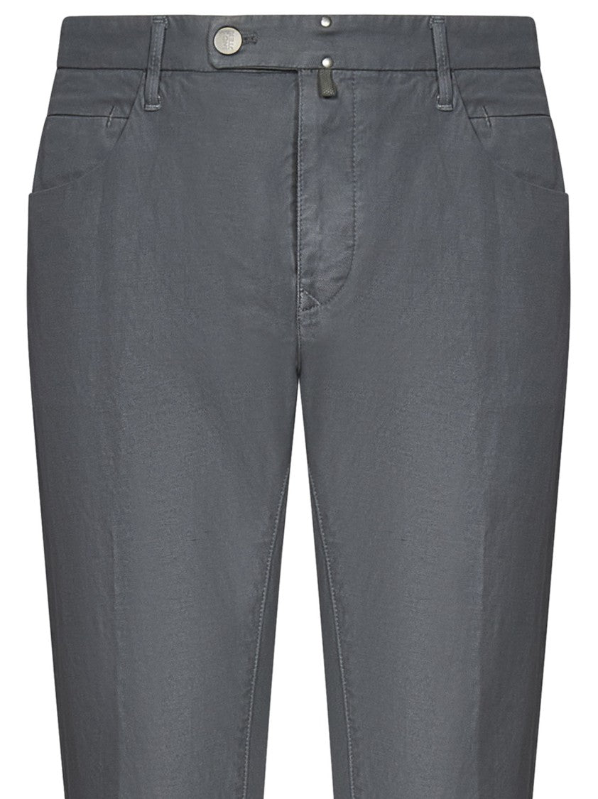 Incotex Grey Slim-Fit Trousers