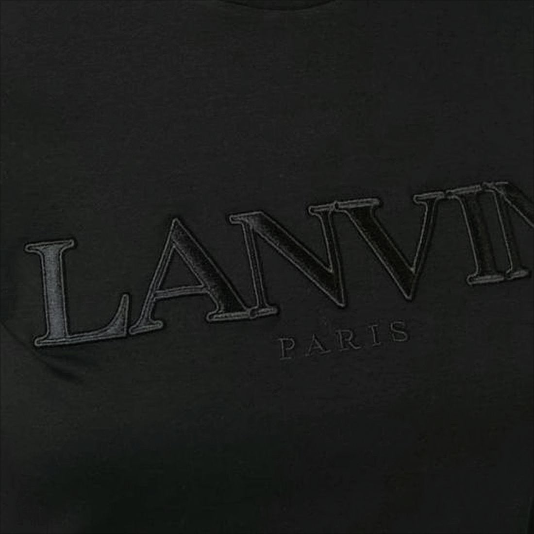 Lanvin Black Short-Sleeved T-Shirt With Embossed Logo