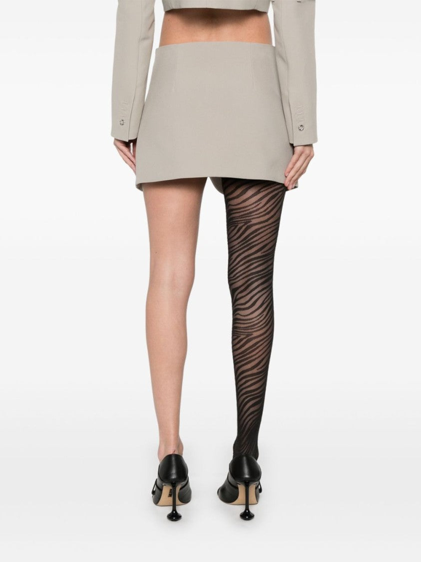 Coperni Beige Press Stud A-Line Skirt