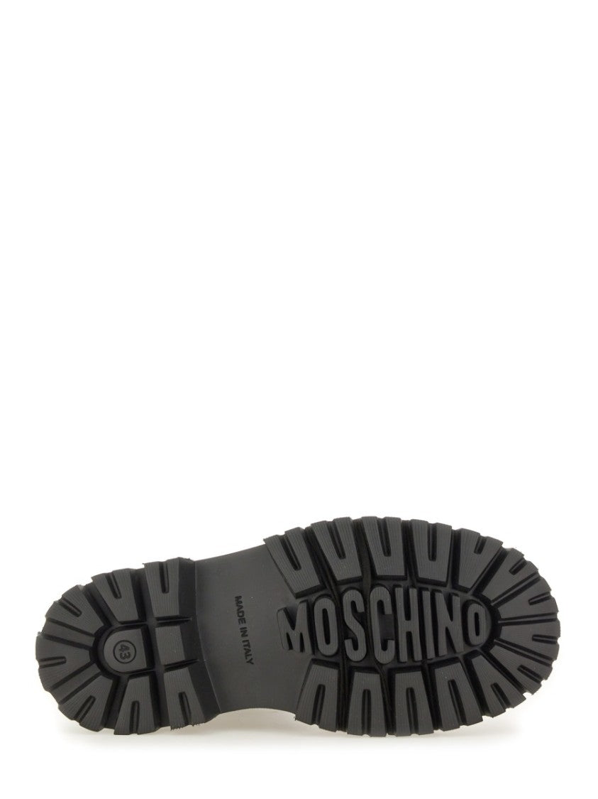 Moschino High-Shine Lace-Up Boots