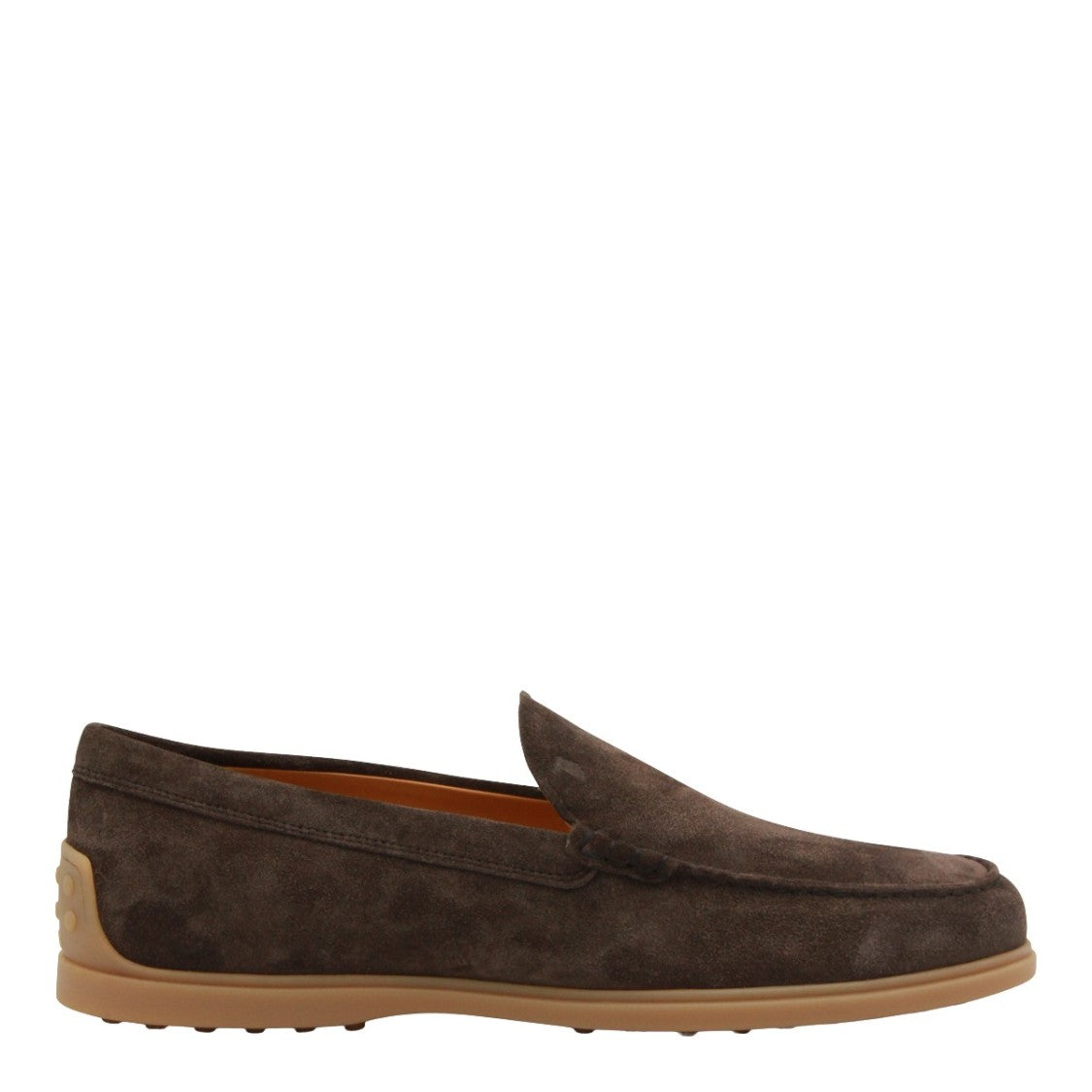 Tod's Moccasin-Inspired Brown Suede Loafers With Textured Sole