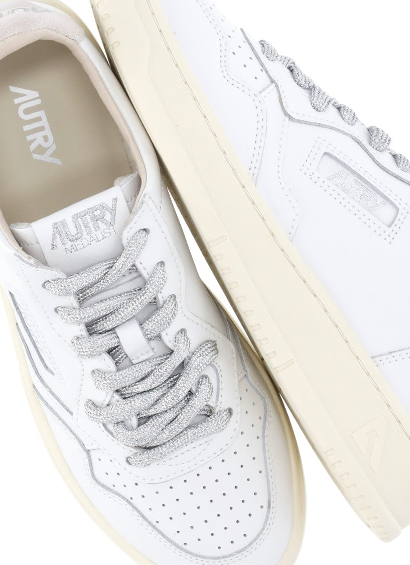 Autry White Smooth Leather Medalist Low-Top Sneakers