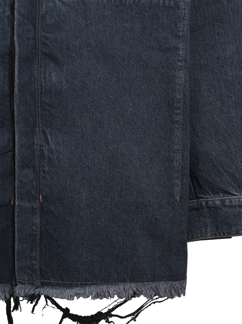 Drkshdw By Rick Owens Timeless Denim Shirt With Structured Collar And Tailored Fit
