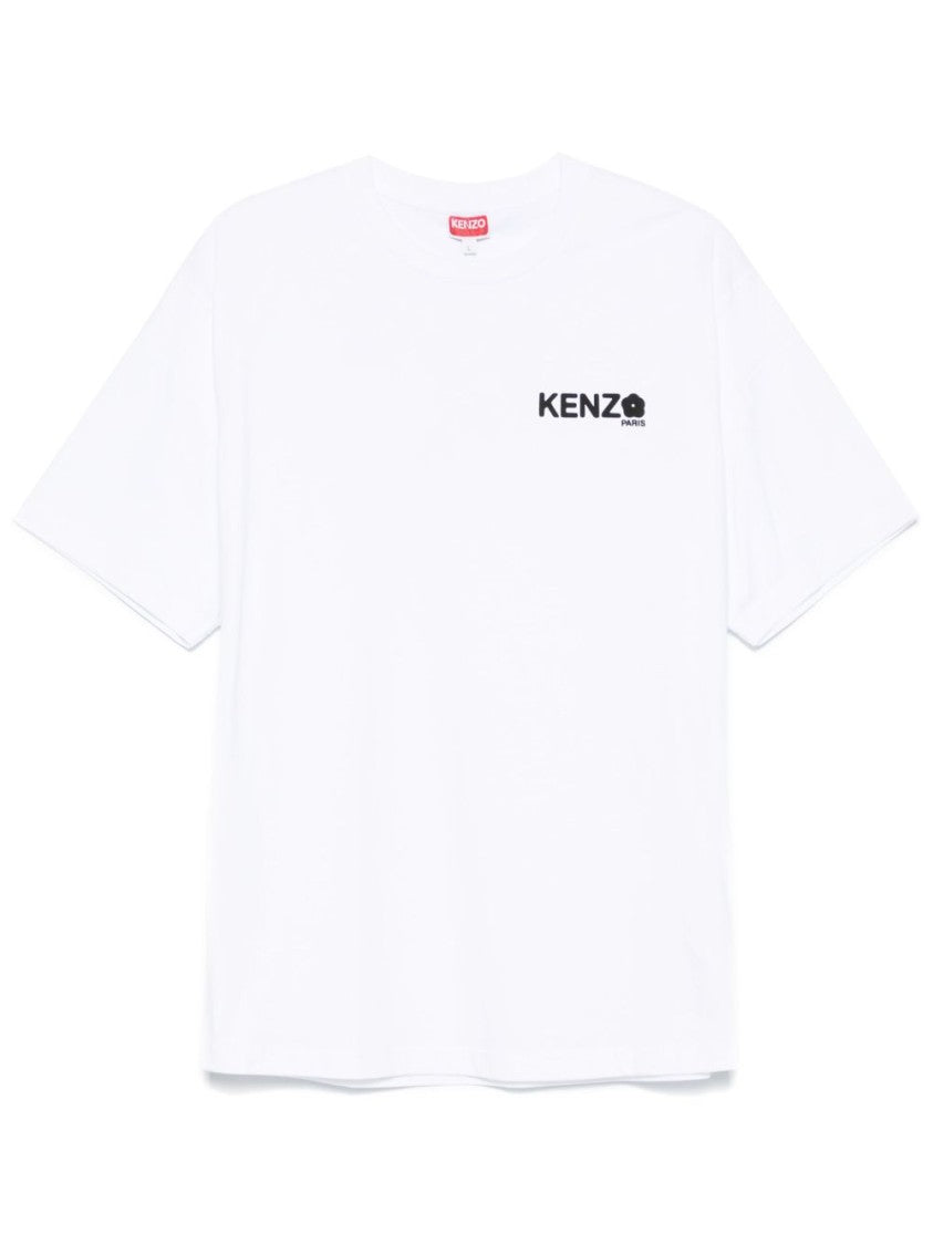 Kenzo White Minimalist Crew Neck Logo T-Shirt