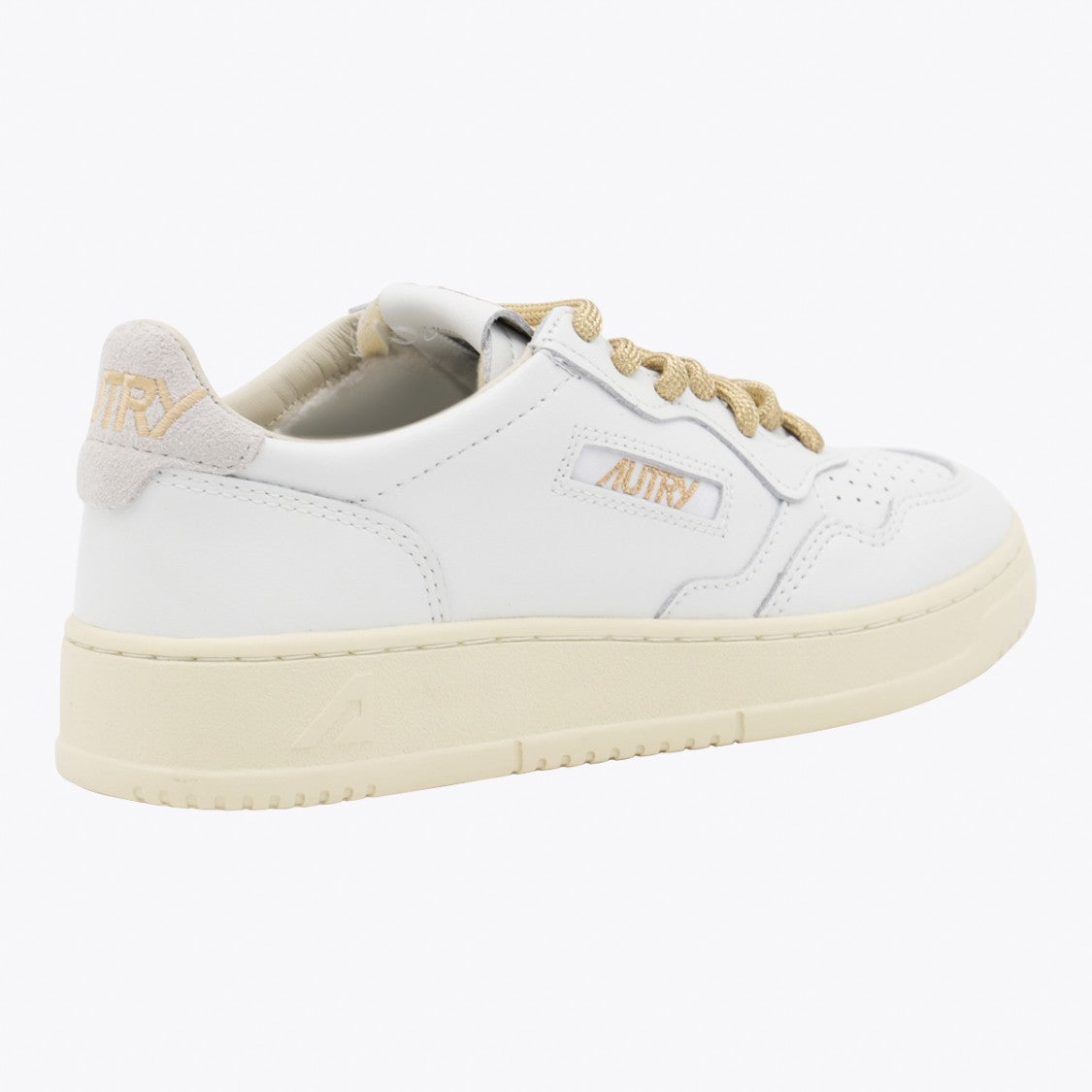 Autry Minimalist White Leather Sneakers With Perforated Detailing