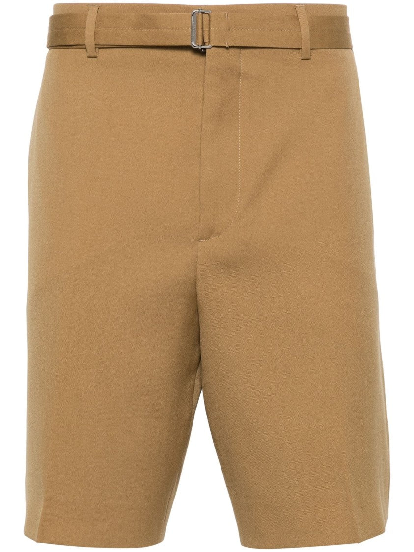 Lanvin Brown Tailored Mid-Length Wool Shorts
