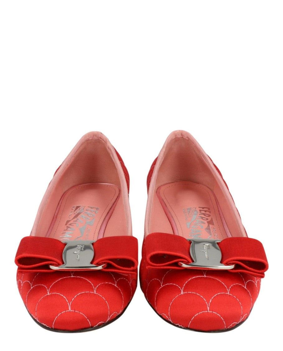 Ferragamo Vara Bow Satin Pumps