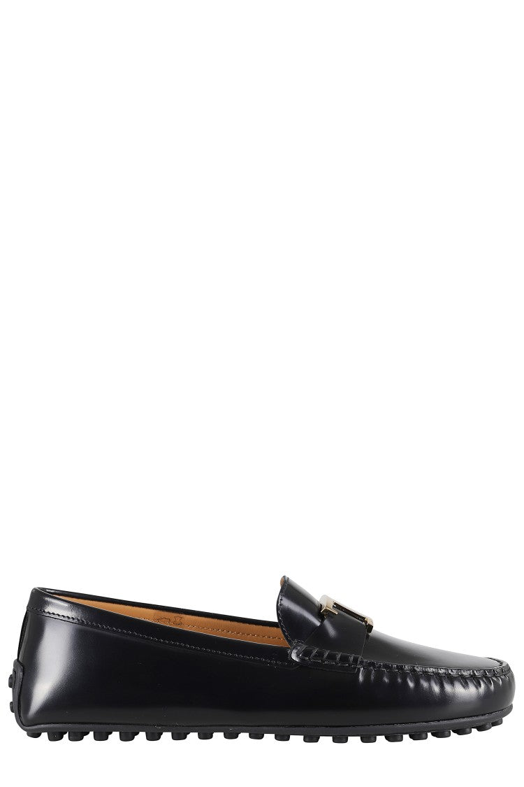 Tod's Moccasin With Shiny Leather Upper And Metallic Logo