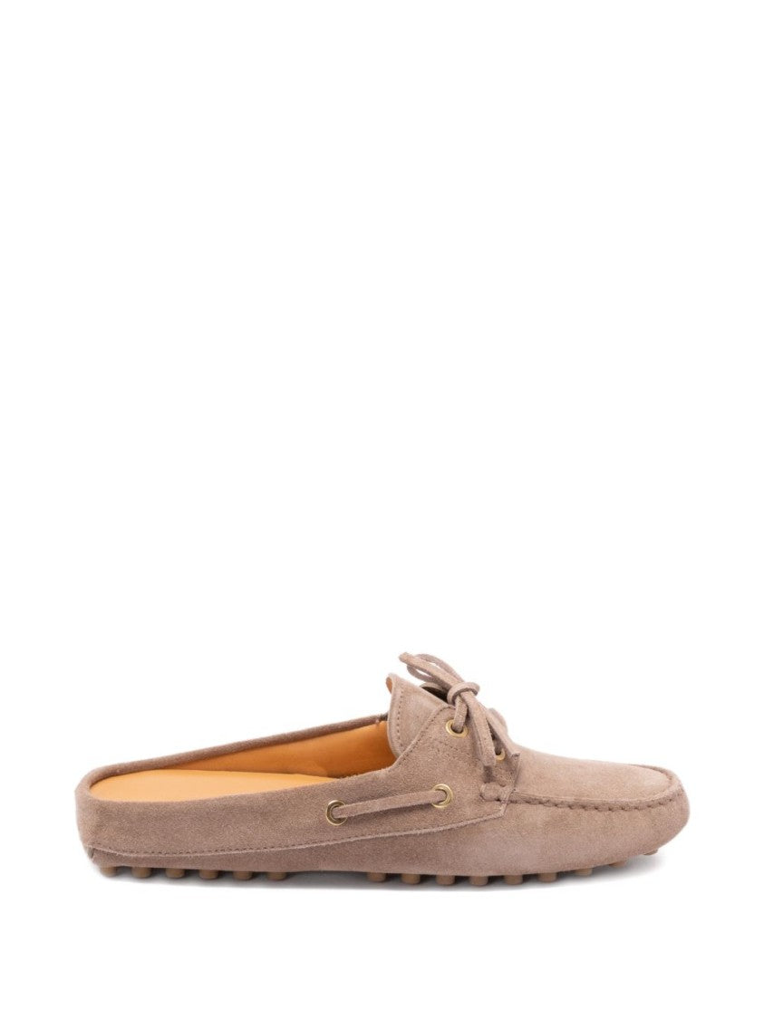 Tod's Slip-On Loafers In Soft Calf Leather With Decorative Lace Bow