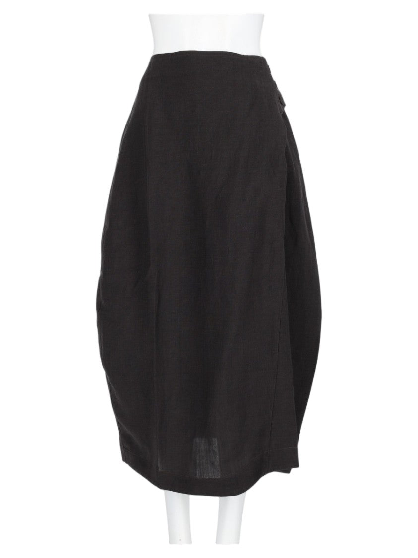 Studio Nicholson Black High-Waisted Voluminous Viscose-Blend Maxi Skirt