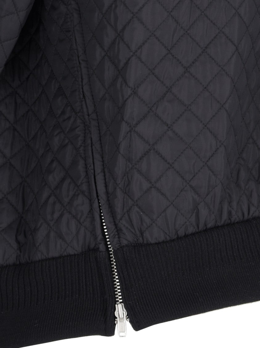 Random Identities Black Fabric Quilted Jacket
