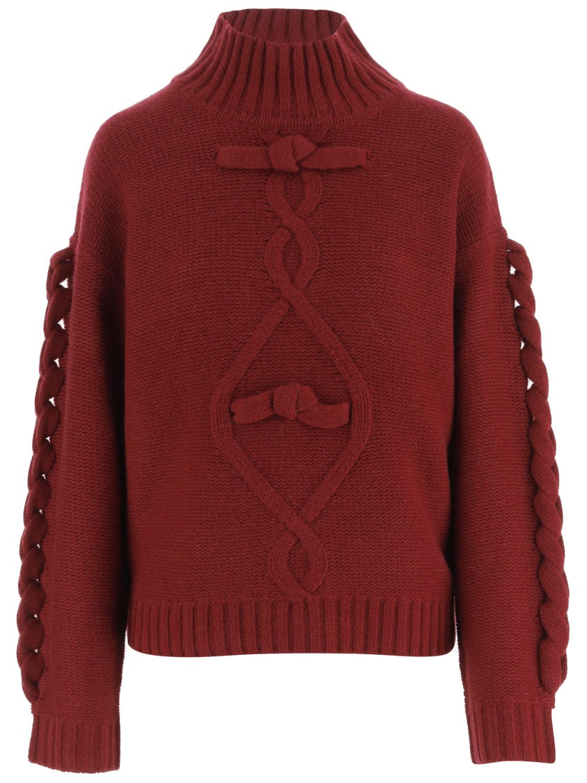 The Garment Wool And Cashmere Sweater With Three-Dimensional Embellishments