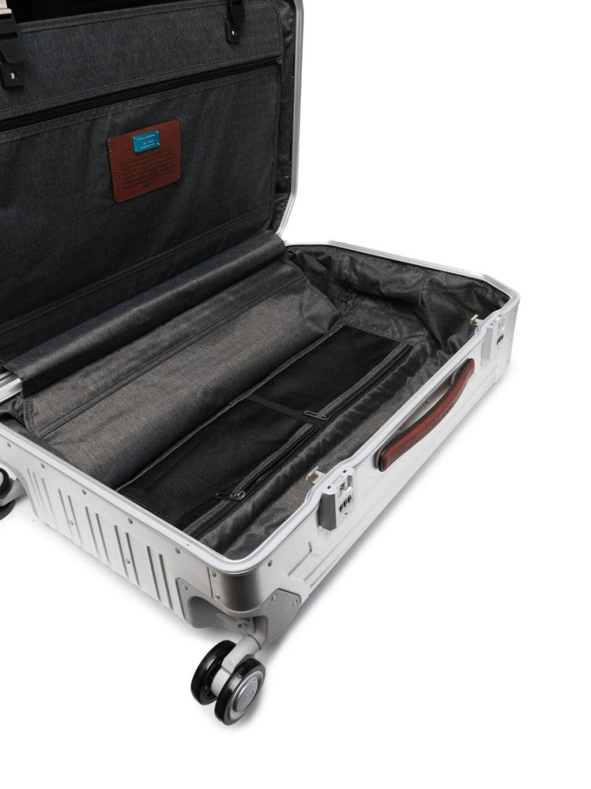 Piquadro Medium Rigid Trolley With Vertical Grooves