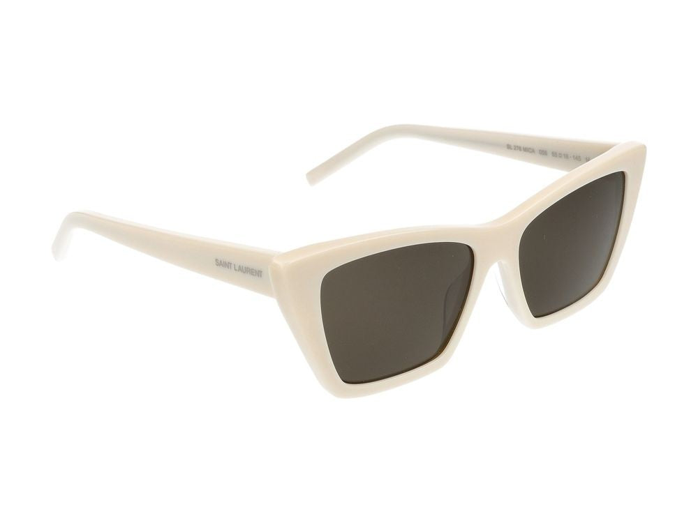 Saint Laurent Ivory Bold Oversized Square Sunglasses
