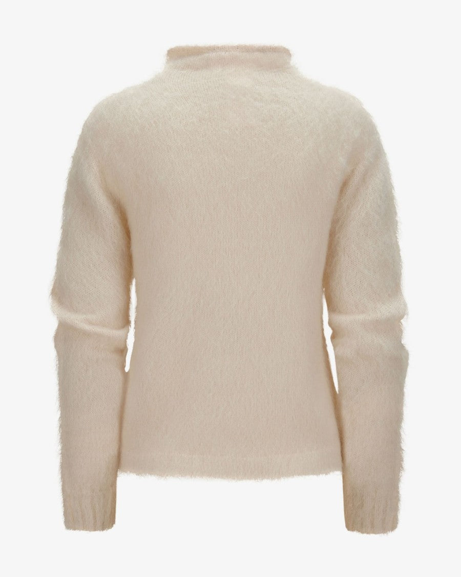 Max Mara High-Neck Sweater With Ribbed Cuffs