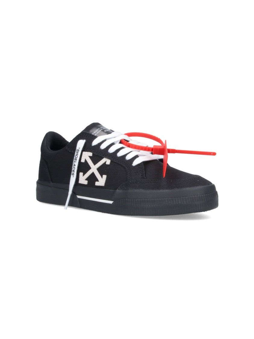 Off-White Black Arrow Logo Canvas Sneakers