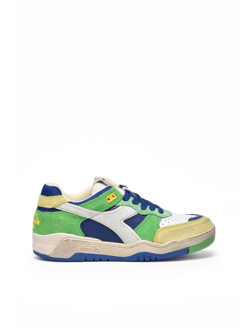 Diadora Heritage Green Leather Polyester B.560 Sneakers