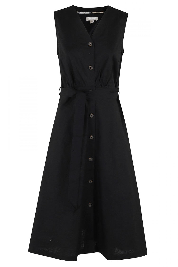 Barbour Sleeveless V-Neck Midi Dress