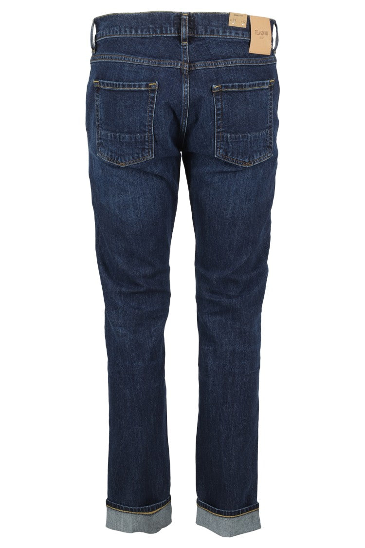 Tela Genova Deep Blue Tapered Jeans