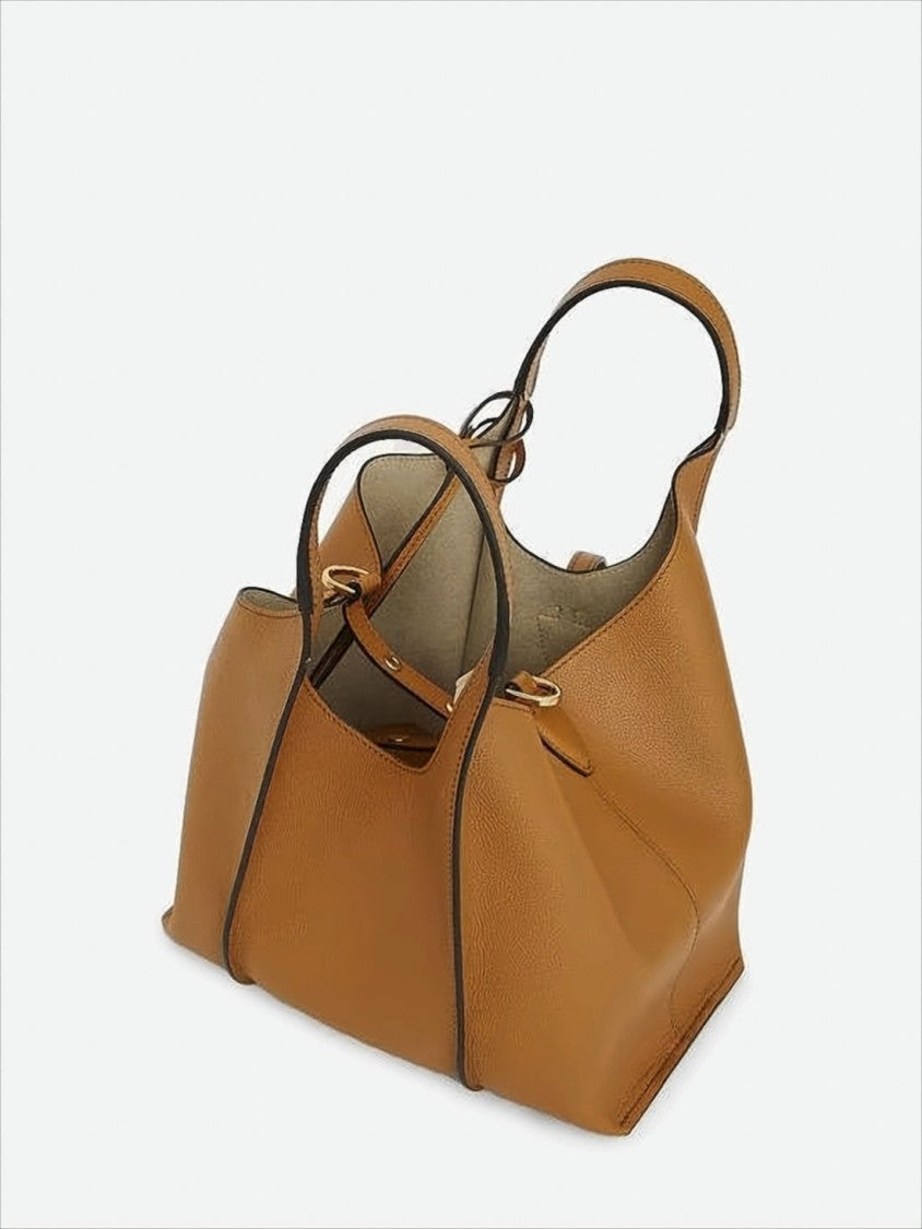 Tod's Structured Brown Leather Tote Bag