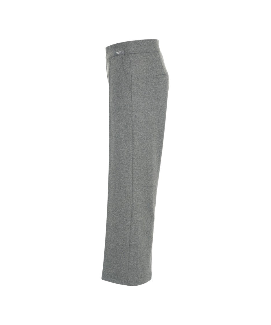 Cambio Straight-Cut Medium Grey Wool Trousers With Tailored Fit
