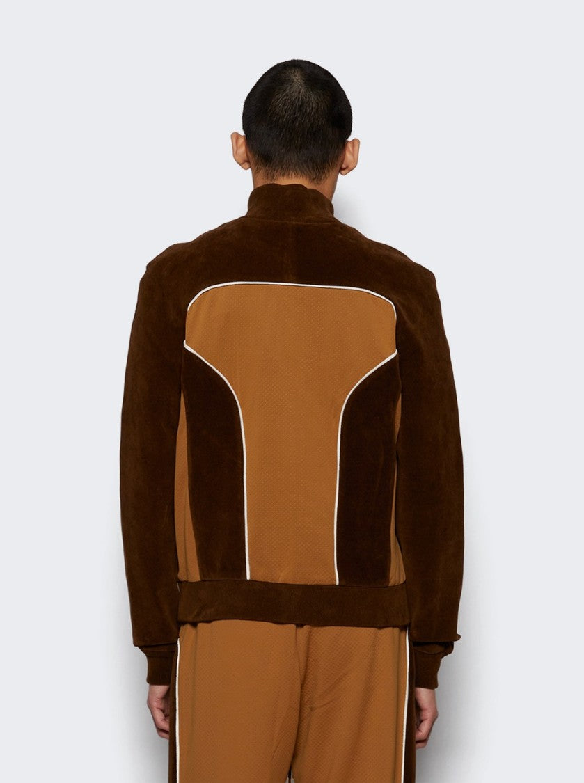 Casablanca Two Tone Track Jacket - Beige And Brown