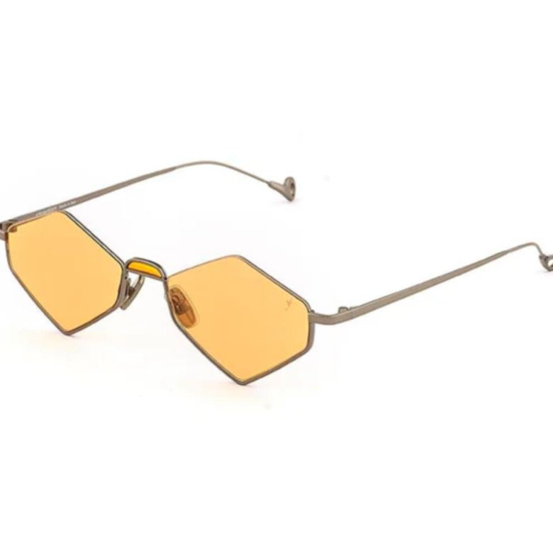 Eyepetizer Asakusa C.3-67 Geometric Amber-Toned Sunglasses With Minimalist Design
