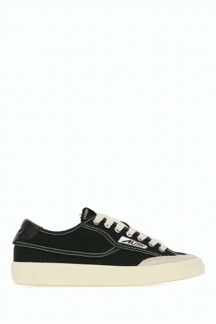 Autry Low-Top Suede And Canvas Sneakers With Contrasting Stitching