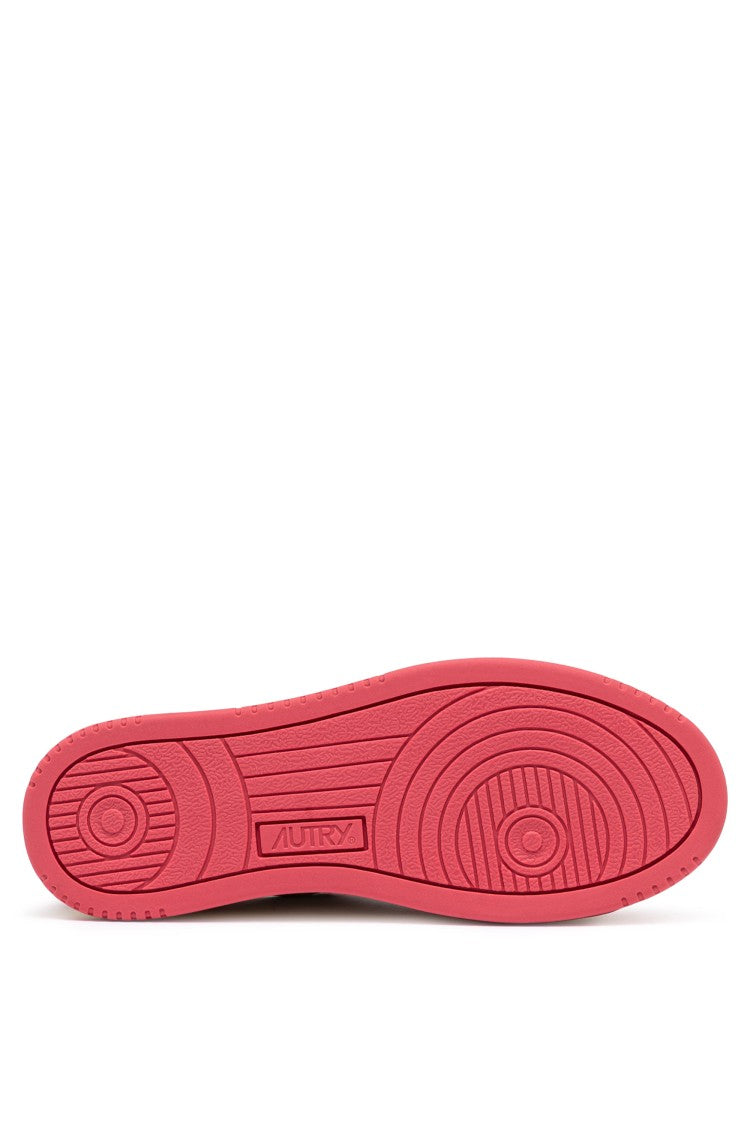 Autry Women’S Medalist Bicolor Leather Sneakers White/Pink