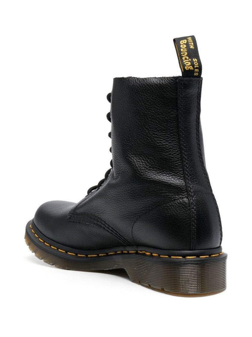 Dr. Martens Lace-Up Ankle Boots With Textured Leather