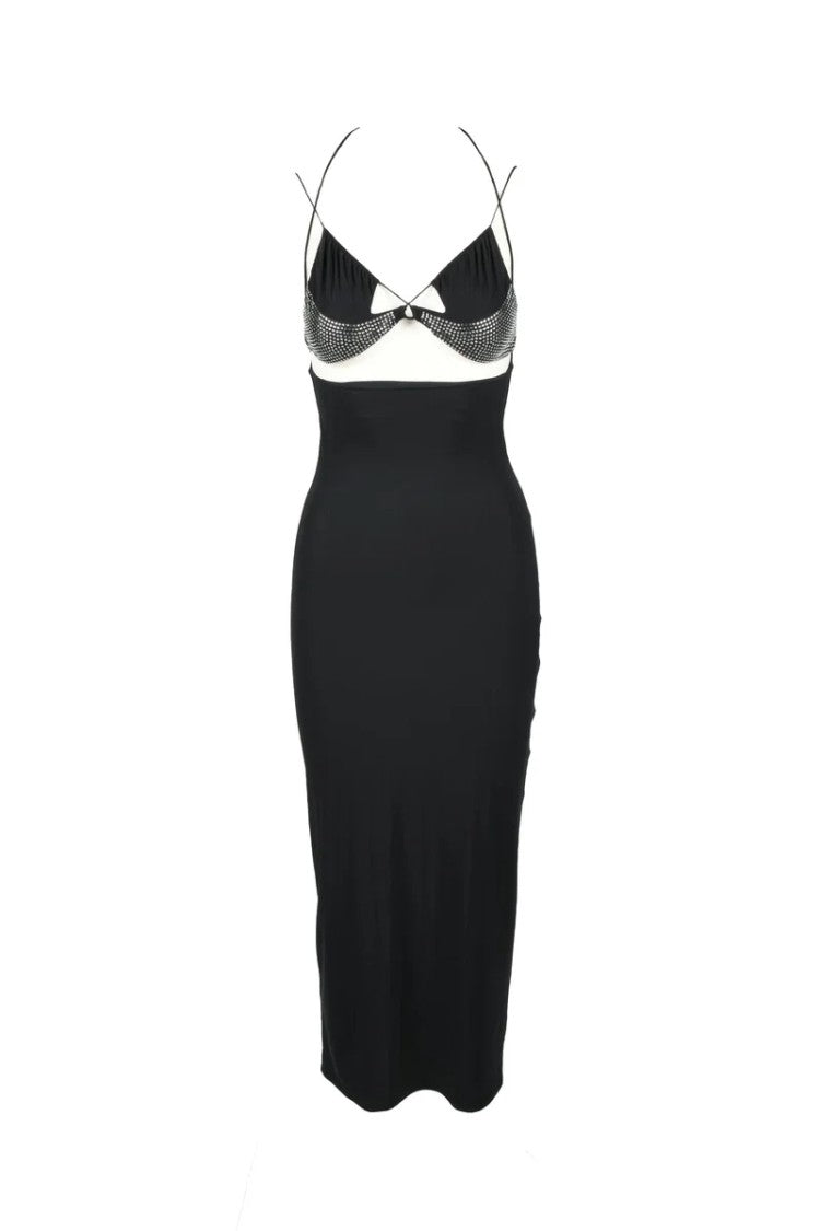 Amazuin Strappy Bra-Style Midi Dress