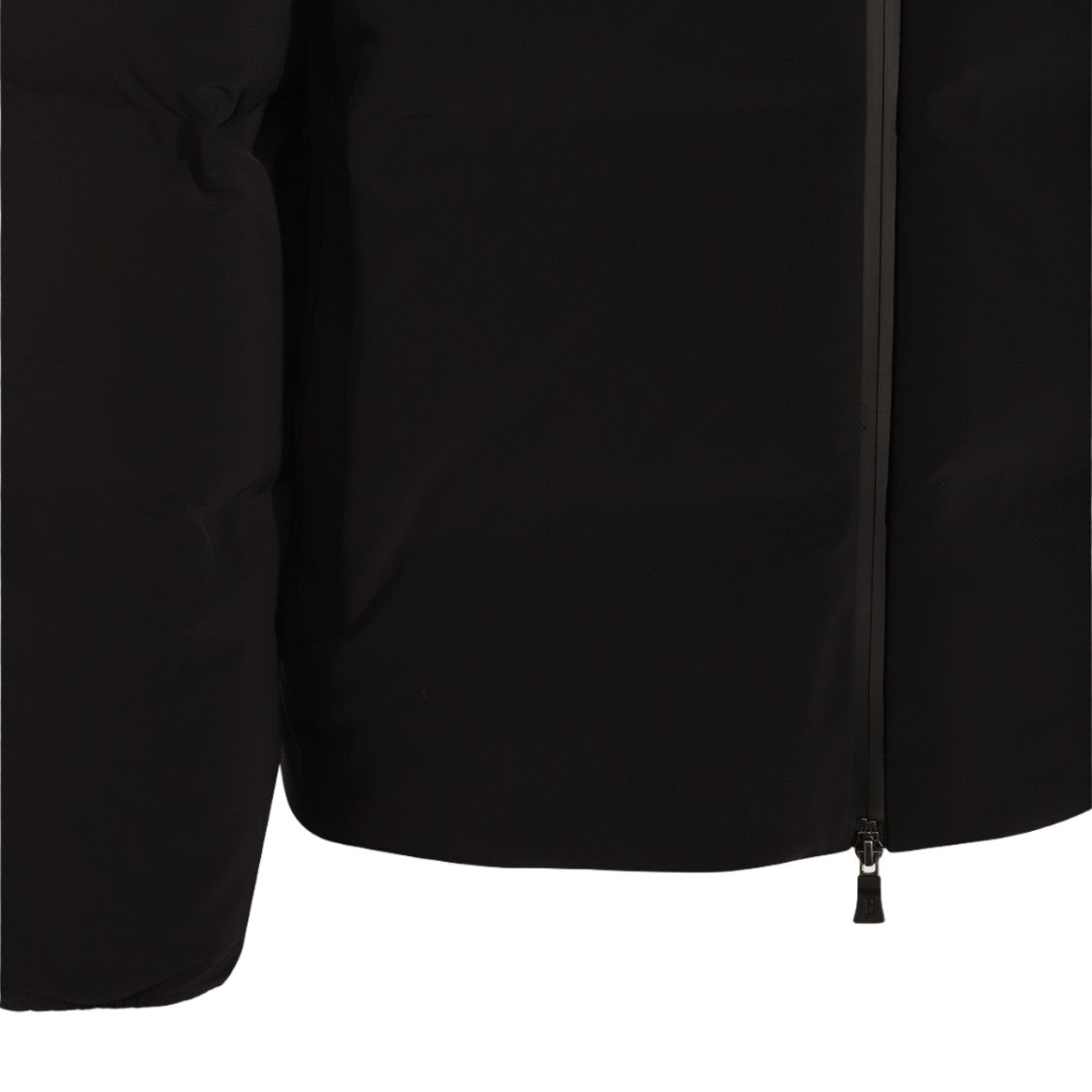Herno Black Hooded Zip Coat