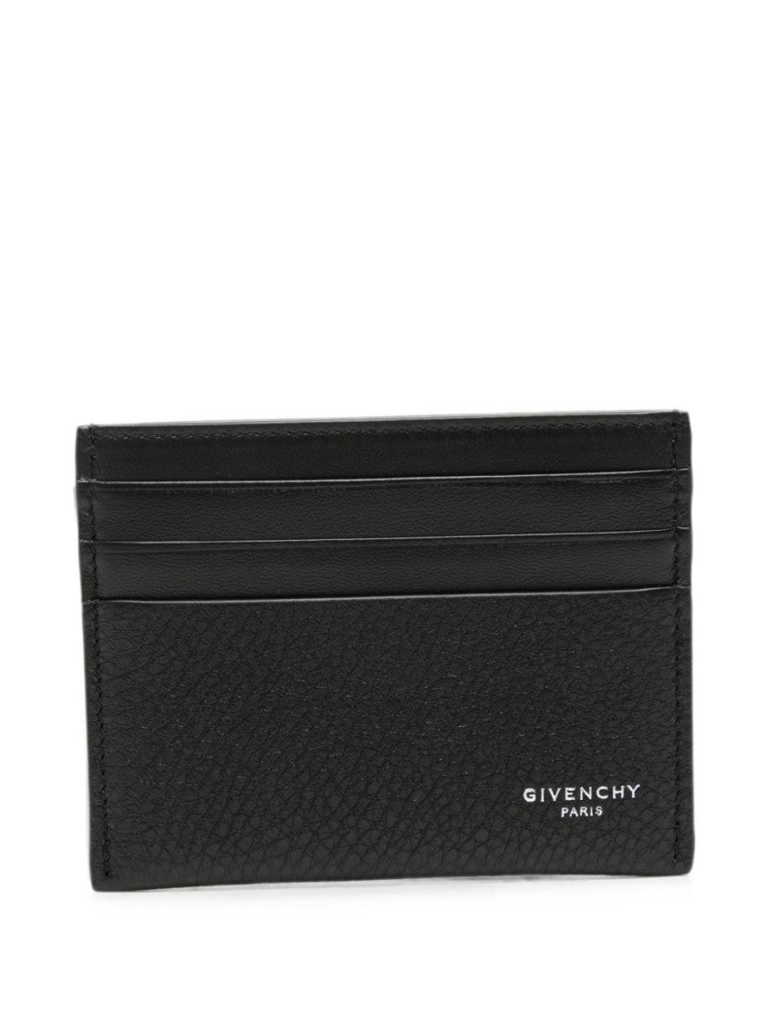 Givenchy Black Textured Calf Leather Cardholder Wallet