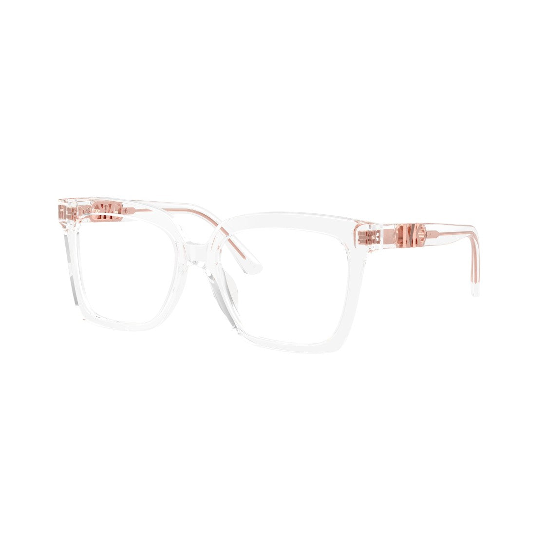 Michael Kors 0Mk4119u Transparent Acetate Eyeglasses With Delicate Metallic Details
