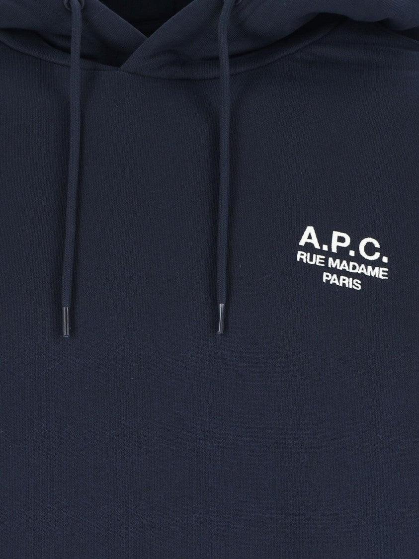 A.P.C. Logo Hoodie – Navy