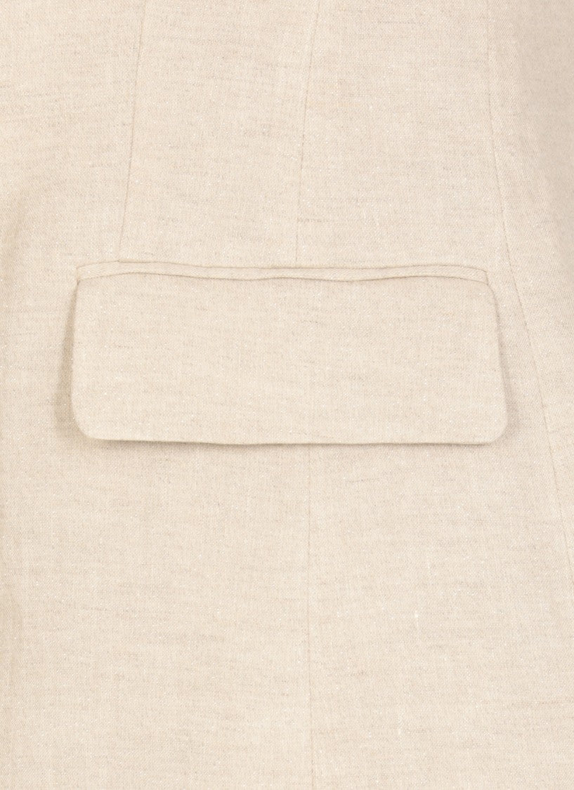 Brunello Cucinelli Ivory Linen Blazer