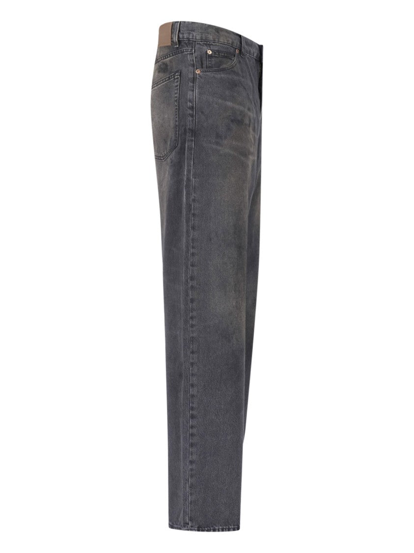 Our Legacy Straight-Leg Jeans With Modern Cut And Rubber Patch