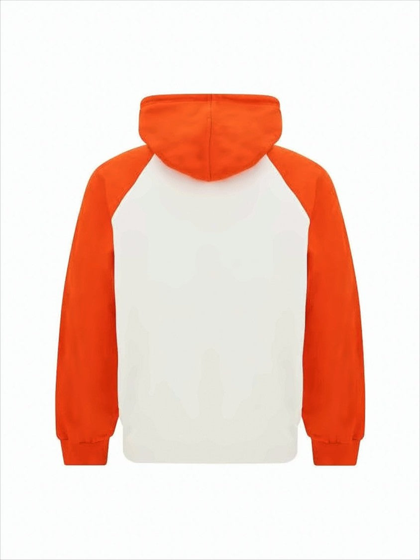 Sunnei Two-Tone Hooded Sweatshirt With Embroidered Logo