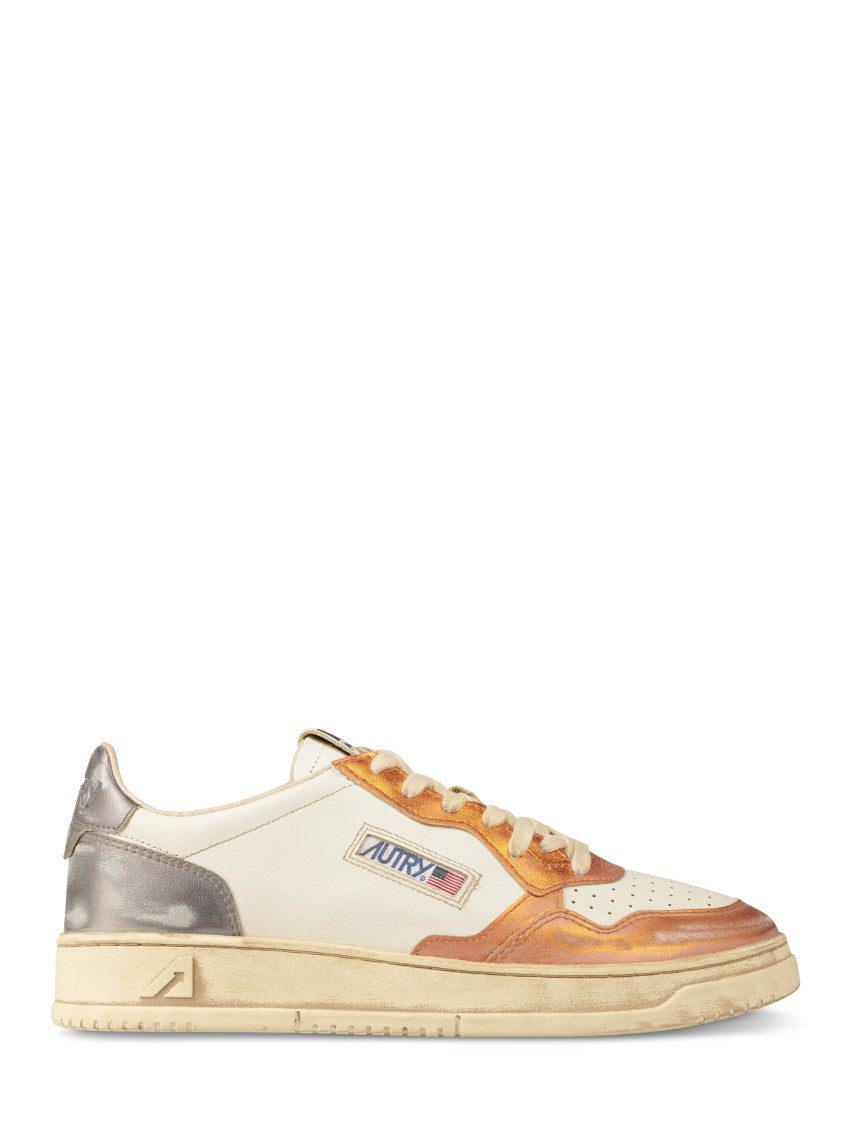 Autry Low-Top Sneakers With Textured Leather