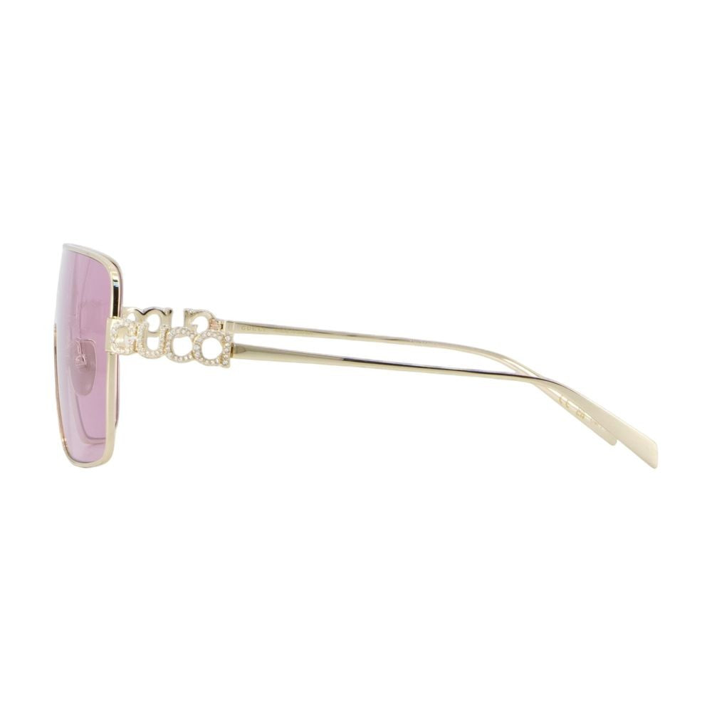 Saint Laurent Rectangular Tortoiseshell Acetate Sunglasses With Gold Accents