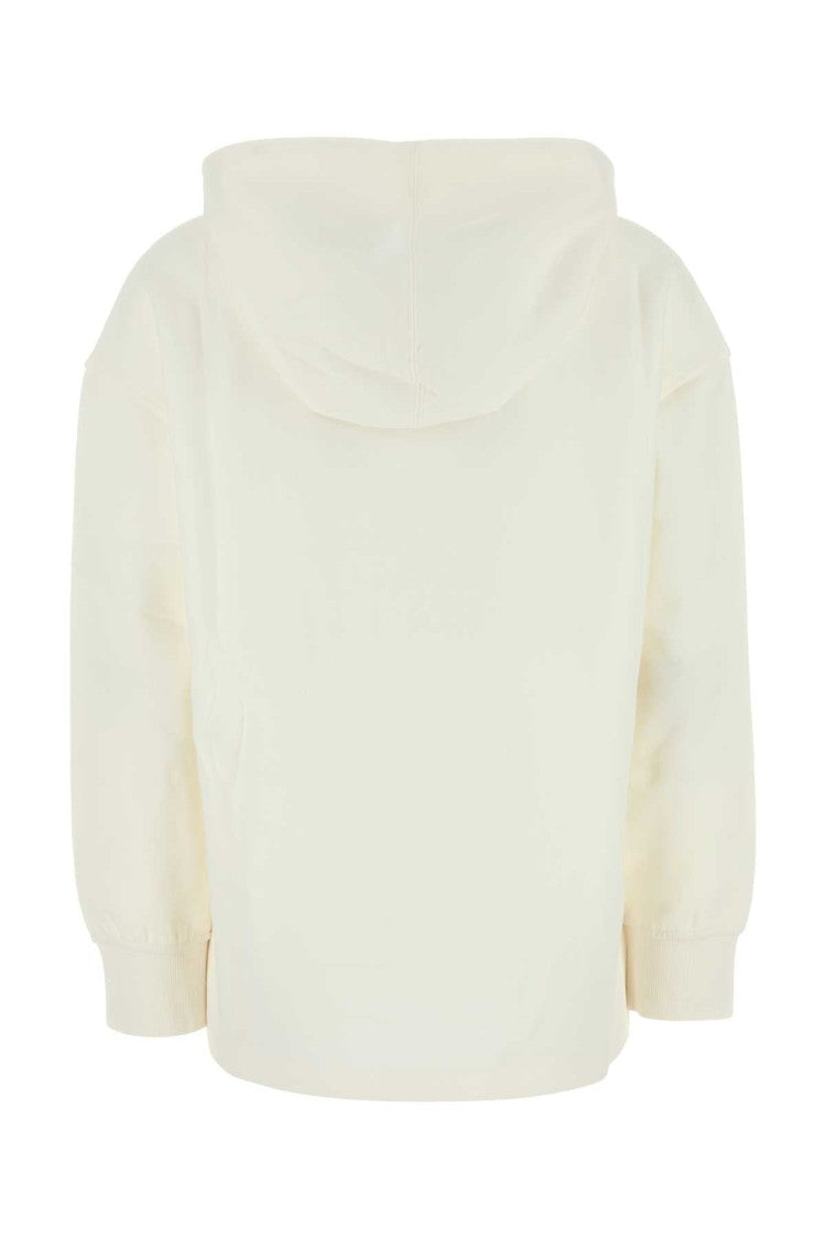 Max Mara White Cotton Blend Oversize Visiera Sweatshirt