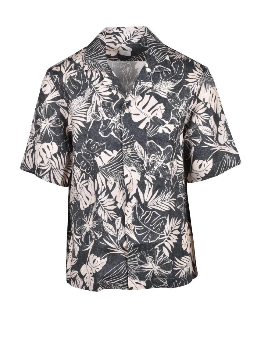 Eleventy Black Linen Shirt