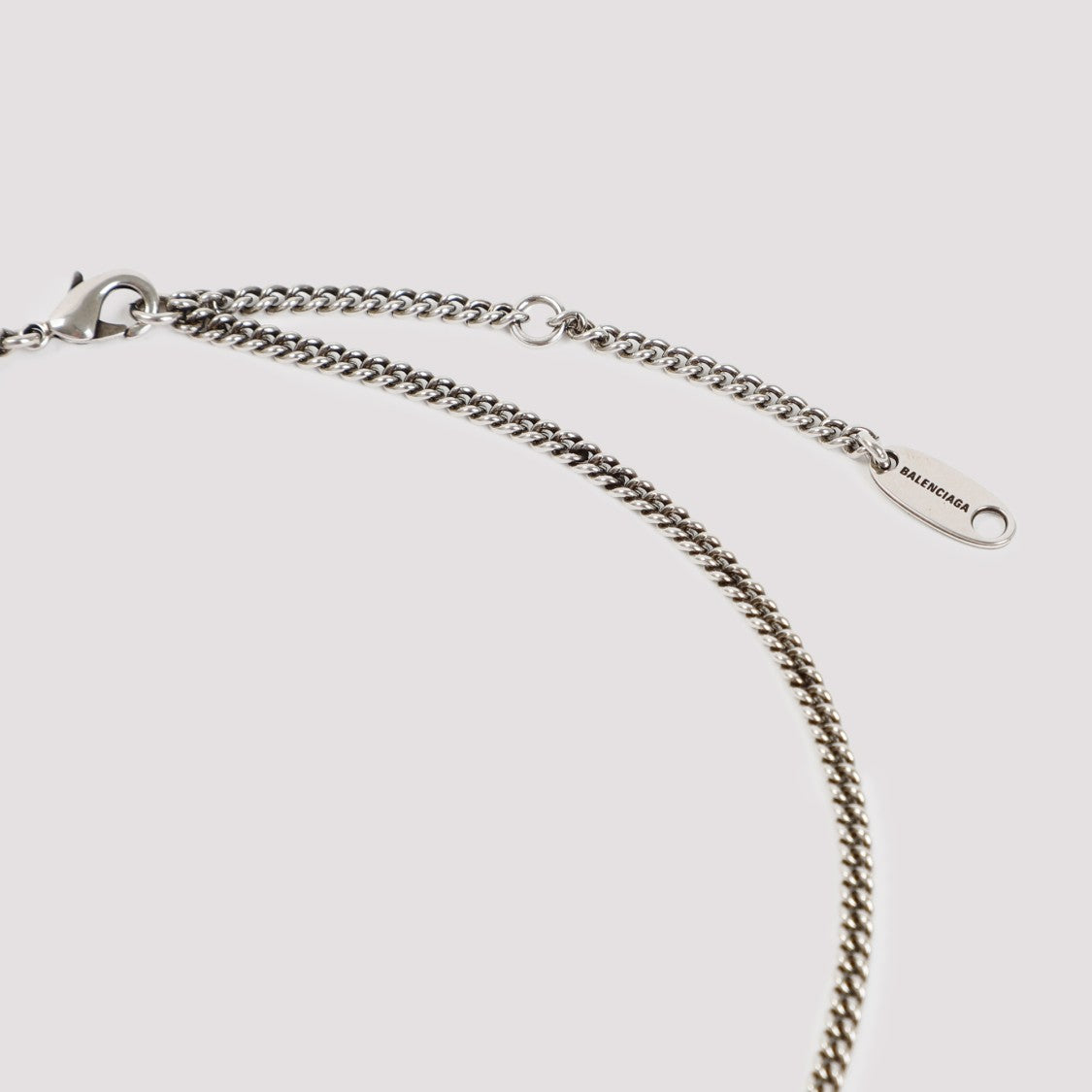 Balenciaga Antique Silver Bb Icon Necklace