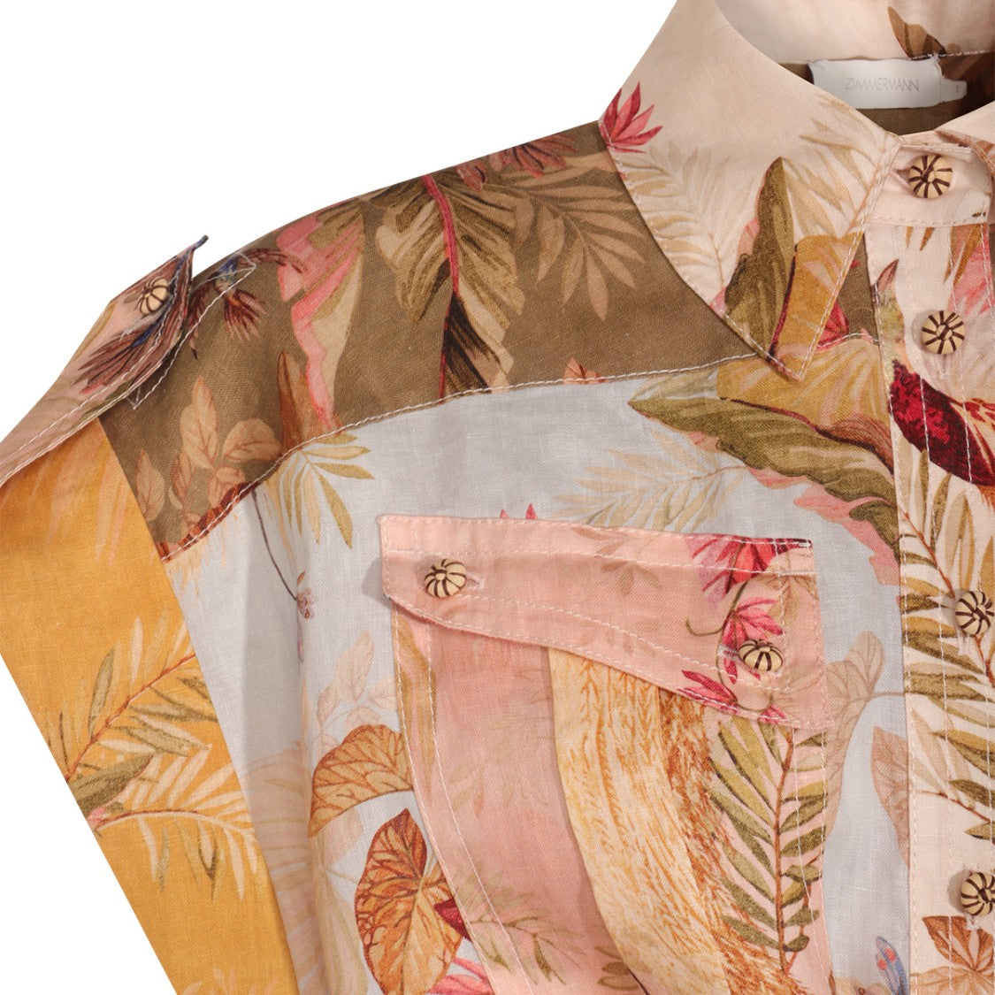 Zimmermann Pink Linen Jumpsuit